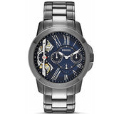 Fossil Grant Twist Multifunction Blue Dial Grey Steel Strap Watch for Men - ME1146