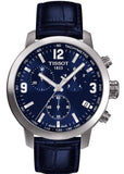 Tissot T055.417.16.047.00 PRC 200 Chronograph Quartz Men's Watch – Blue Dial & Blue Leather Strap
