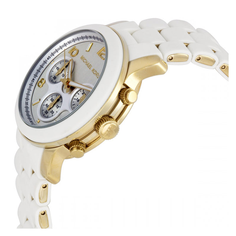 Michael Kors Runway White Dial White Steel Strap Watch for Women - MK5145