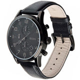 Hugo Boss Onyx Black Dial Black Leather Strap Watch for Men - 1513367