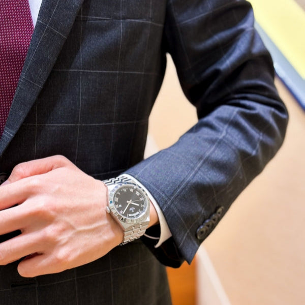 Tudor M28600-0003 Royal Automatic Men's Watch – Black Dial & Silver Steel Strap