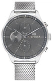 Tommy Hilfiger 1791484 Chase Quartz Men's Watch – Grey Dial & Silver Mesh Bracelet