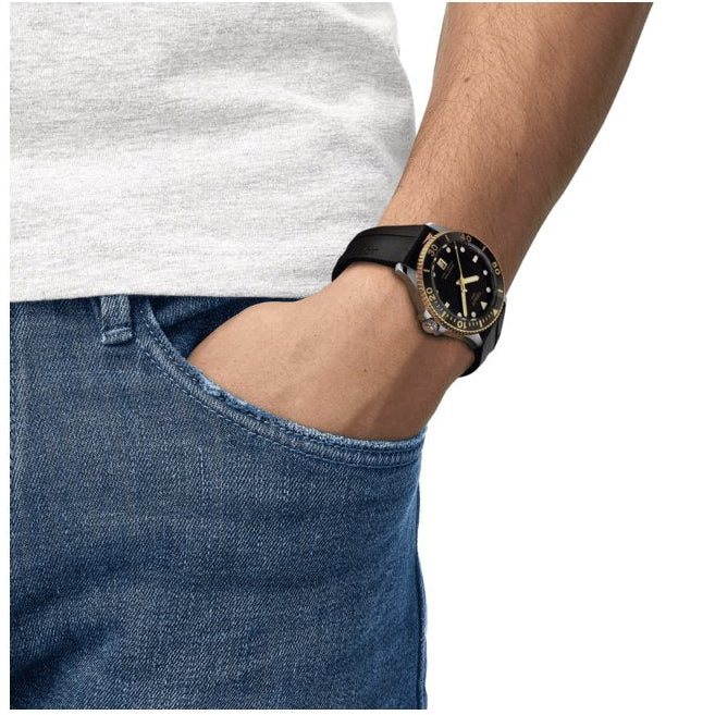 Tissot T120.410.27.051.00 Seastar 1000 Men’s Watch – Black Dial & Black Rubber Strap