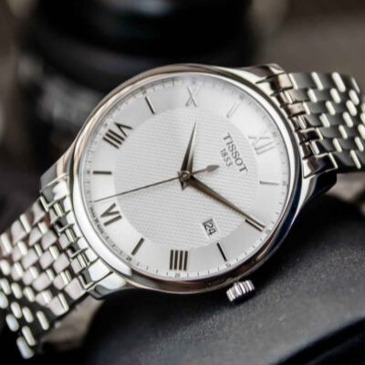 Tissot T Classic Tradition Silver Dial Silver Steel Strap Watch For Men - T063.610.11.038.00