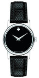 Movado 2100002 Museum Men's Watch – Black Dial & Black Leather Strap