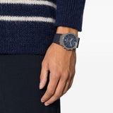 Salvatore Ferragamo Sapphire Chrono Blue Dial Blue Rubber Strap Watch for Men - SFME00923