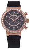 Swarovski 5055209 Citra Sphere Chronograph Women's Watch – Black Dial & Black Leather Strap
