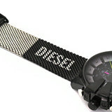 Diesel Mega Chief Chronograph Black Dial Black Mesh Bracelet Watch For Men - DZ4514