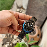 Fossil FS5835 FB-01 Chronograph Men’s Watch – Black Dial with Grey Steel Strap