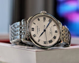 Tissot T006.407.11.033.03 Le Locle Powermatic 80 Men's Watch – Silver Dial & Silver Steel Strap