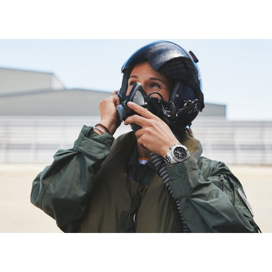 Breitling Avenger Chronograph 43 Black Dial Silver Steel Strap Watch for Men - A13385101B1A1