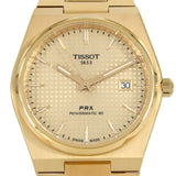 Tissot PRX Powermatic 80 Gold Dial Gold Steel Strap Watch for Men - T137.407.33.021.00