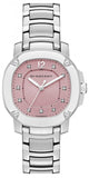 Burberry BBY1805 The Britain Women's Watch – Diamond-Accented Pink Dial & Silver Steel Bracelet