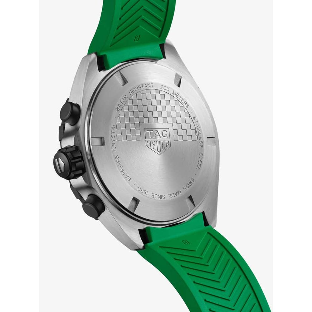 Tag Heuer Formula 1 Chronograph Green Dial Green Rubber Strap Watch for Men - CAZ101AP.FT8056