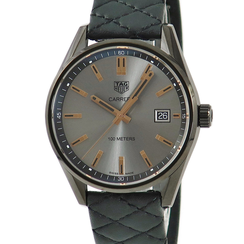 Tag Heuer Carrera Special Edition Black Dial Black Leather Strap Watch for Women - WAR1113.FC6392