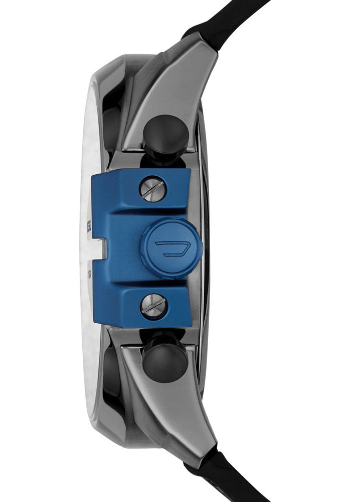 Diesel Mega Chief Chronograph Black Dial Black Nylon Strap Watch For Men - DZ4500