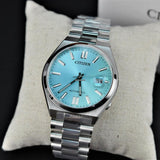 Citizen Tsuyosa NJ0151-88M Men's Automatic Watch – Turquoise Dial with Silver Steel Strap