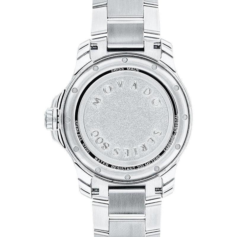Movado Series 800 Blue Dial Silver Steel Strap Watch for Men - 2600151