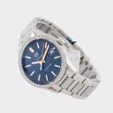 Tag Heuer Carrera Quartz Diamonds Blue Dial Silver Steel Strap Watch for Women - WAR1114.BA0601