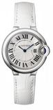 Cartier Ballon Bleu de Cartier Women's Watch W6920087 with Silver Dial & White Leather Strap