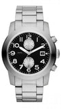 Marc Jacobs MBM5050 Larry Chronograph Men's Watch – Black Dial & Silver Steel Strap