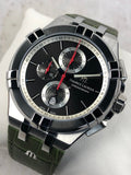 Maurice Lacroix Aikon Chronograph Black Dial Green Leather Strap Watch for Men - AI1018-PVB21-330-1