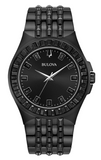 Bulova Phantom 98A240 Men's Crystal Collection Watch with Black Dial & Black Stainless Steel Bracelet
