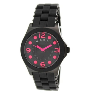 Marc Jacobs Pelly Black Dial Black Silicone Strap Watch for Women - MBM2530