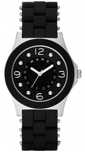 Marc Jacobs Pelly Black Dial Black Silicone Strap Watch for Women - MBM2541