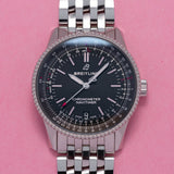 Breitling Navitimer Automatic 38mm Black Dial Stainless Steel Mens Watch - A17325241B1A1