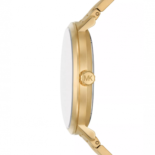 Michael Kors Blake Quartz Black Dial Gold Steel Strap Watch for Men - MK9136