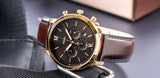 Fossil FS5763 Neutra Chronograph Men’s Watch – Brown Dial & Brown Leather Strap