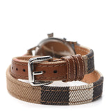 Burberry Utilitarian White Dial Multicolor Leather Strap Watch for Women - BU7849