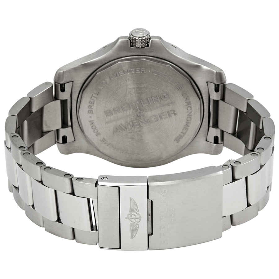 Breitling Avenger Automatic GMT 45 Blue Dial Silver Steel Strap Watch for Men - A32395101C1A1