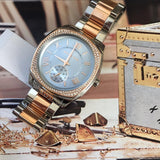 Michael Kors Bryn Quartz Blue Dial Two Tone Steel Strap Watch For Women - MK6136