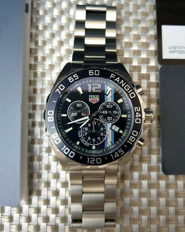 Tag Heuer Formula 1 Chronograph Black Dial Silver Steel Strap Watch for Men - CAZ101H.BA0842