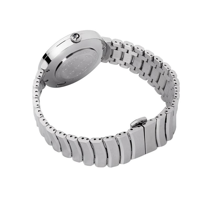 Swarovski Lovely Crystal Black Dial Silver Steel Strap Watch for Women - 1160305