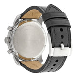 Fossil Pilot Chronograph Sky Blue Dial Black Leather Strap Watch for Men - FS5162