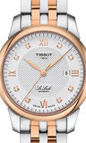 Tissot Le Locle Lady Automatic Diamonds Silver Dial Two Tone Steel Strap Watch For Women - T006.207.22.036.00