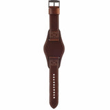 Fossil Nate Chronograph Brown Dial Brown Leather Strap Watch for Men - JR1511