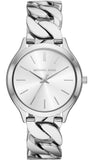 Michael Kors MK7474 Runway Three-Hand Quartz Women's Watch – Silver Dial & Silver Steel Strap