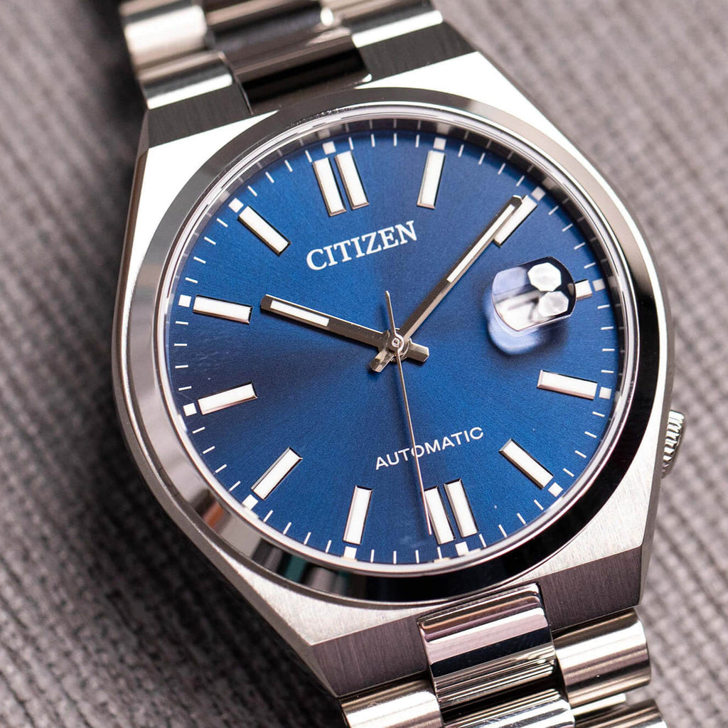 Citizen Tsuyosa NJ0150-81L Men's Automatic Watch – Blue Dial with Silver Steel Strap