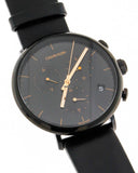 Calvin Klein High Noon Black Dial Black Leather Strap Watch for Men - K8M274CB