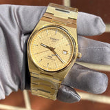 Tissot T137.407.33.021.00 PRX Powermatic 80 Men's Watch – Gold Dial & Gold Steel Strap