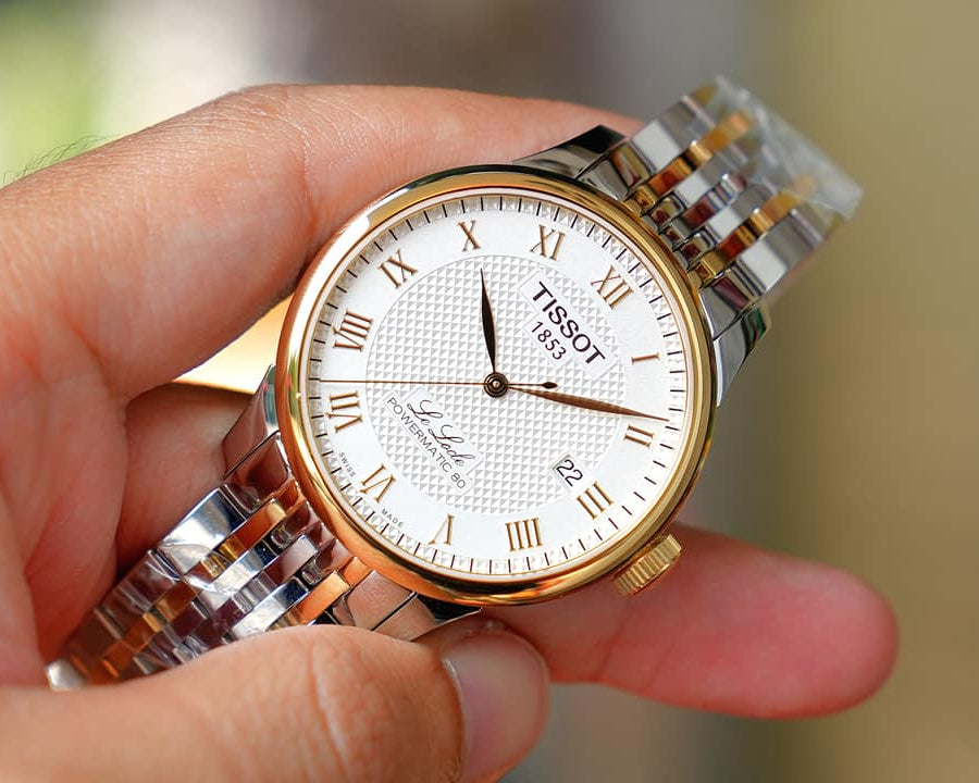 Tissot T Classic Le Locle Powermatic 80 Silver Dial Two Tone Steel Strap Watch For Men - T0064072203301