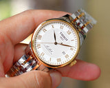 Tissot T Classic Le Locle Powermatic 80 Silver Dial Two Tone Steel Strap Watch For Men - T0064072203301