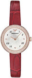 Emporio Armani AR11357 Rosa Two-Hand Women's Watch – White Dial with Red Leather Strap