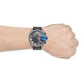 Diesel Mega Chief Chronograph Black Dial Black Nylon Strap Watch For Men - DZ4500