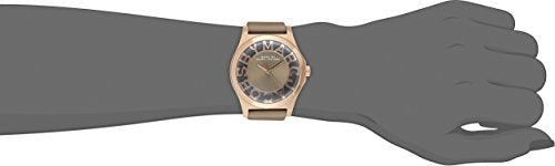 Marc Jacobs Henry Dinky Skeleton Beige Dial Beige Leather Strap Watch for Women - MBM1245