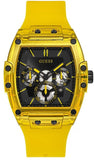 Guess GW0203G6 Phoenix Multi-Function Quartz Men's Watch – Black Dial & Yellow Rubber Strap